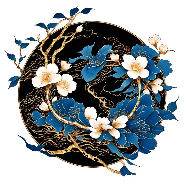Kintsugi tattoo design idea