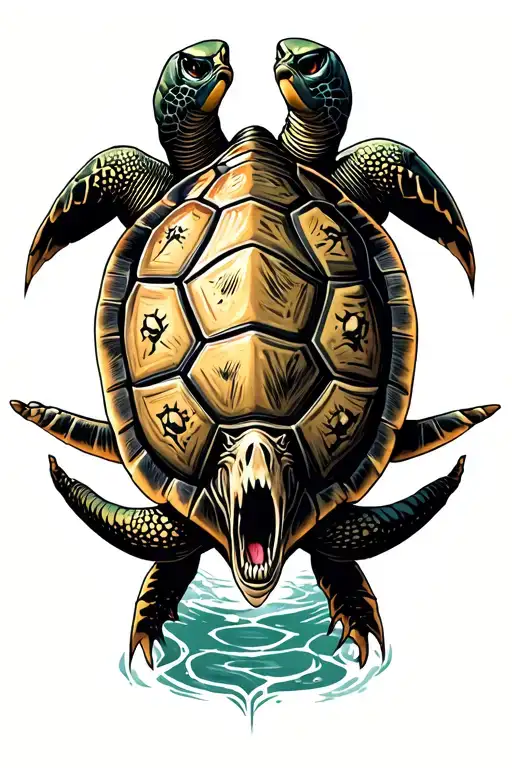 United States Navy Shellback Turtle tattoo design idea
