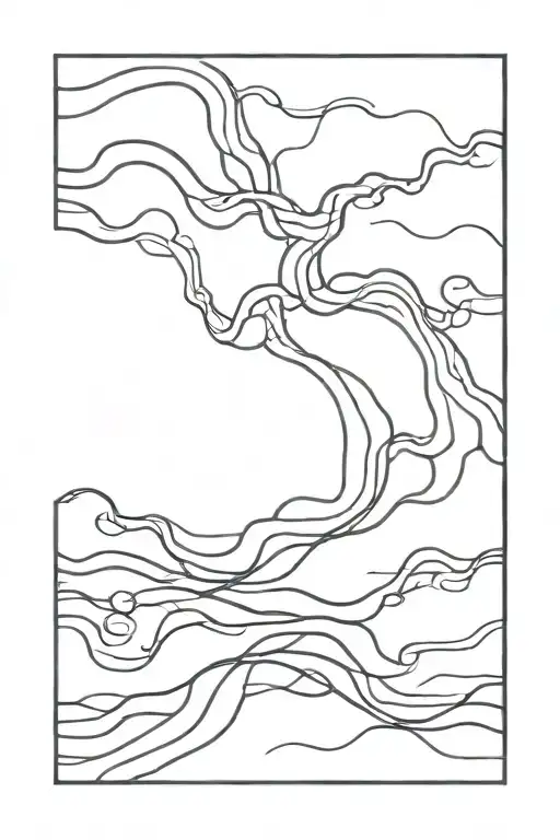 turbulent stream tattoo design idea