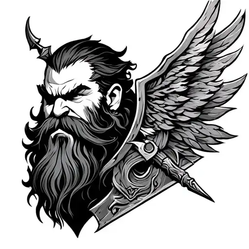 Dwarven tattoo design idea