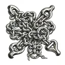 new chains same shackles gothic font must incudle the words new chains same shackles tattoo design idea