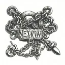 new chains same shackles gothic font must incudle the words new chains same shackles tattoo design idea