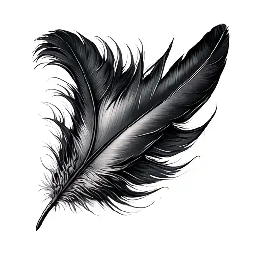 Black Feather tattoo design idea