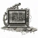 computer code flowing tattoo design idea