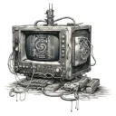 computer code flowing tattoo design idea