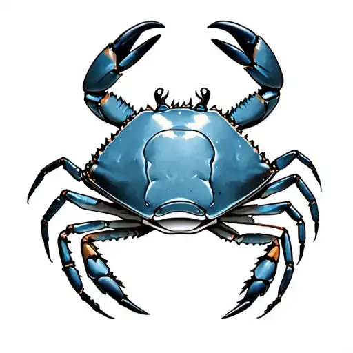 Blue Crab tattoo design idea