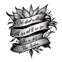 the name aiden with a bible verse tattoo design idea