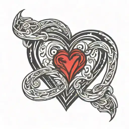 polyamory infinity heart tattoo design idea