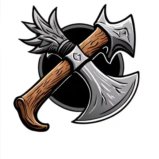 Tomahawk axe tattoo design idea