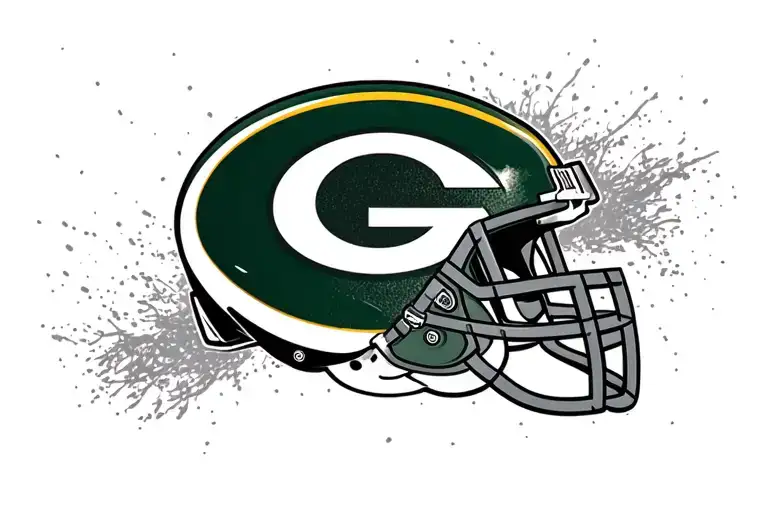 Green Bay packers logo with lambeau tattoo design idea