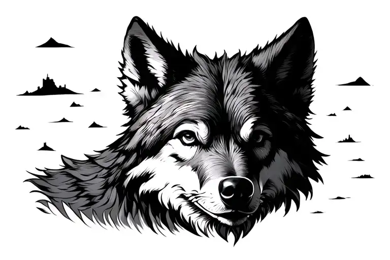 Bad Wolf in Monument Valley Rd" tattoo design idea