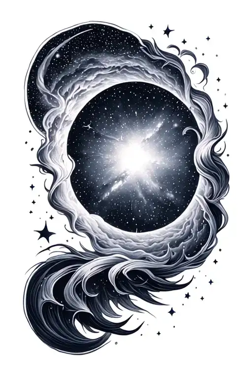 Milky Way galaxy tattoo design idea