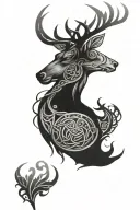 Celtic Stag tattoo design idea