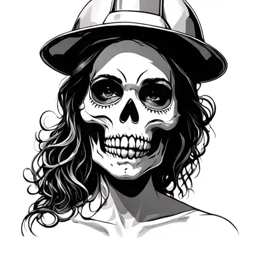 Catrina construction worker tattoo design idea