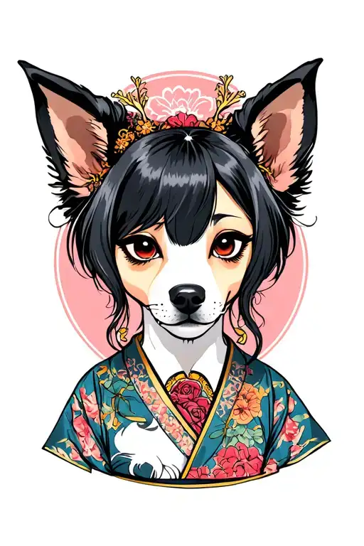 Divine dogs megumi fushiguro with shikigamis tattoo design idea