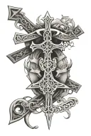 loyalty out values everything add a heart bleeding and the ANKH  tattoo design idea