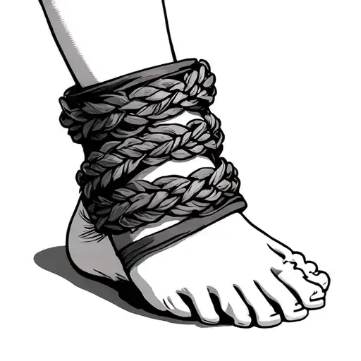 hemp ankle bracelet tattoo design idea