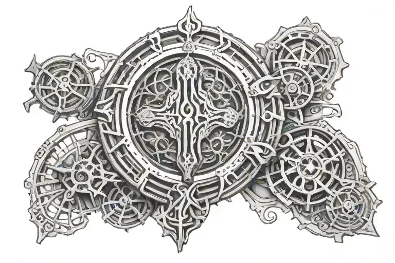 Saint Benedict Medal tattoo design idea