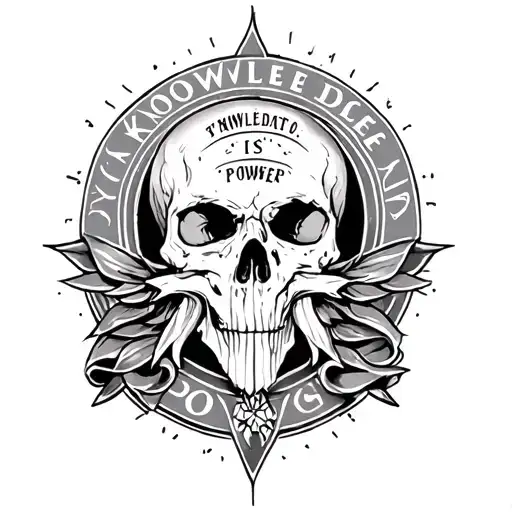 Knowledge Is Power tattoo design idea