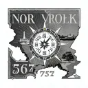 Norfolk scope 757 area code state of Virginia tattoo design idea