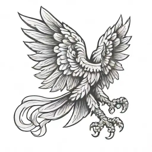 polish eagle tattoo design idea