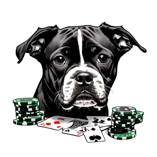 Dogs Playing Poker tattoo design idea