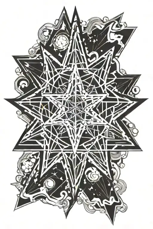 Geomatric Star Graffiti 14 Alaska yukon Vancouver Map Snow Skeleton music tattoo design idea