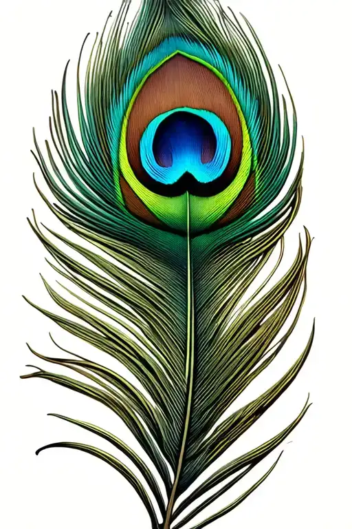 peacock feather tattoo design idea