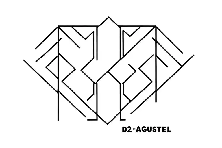 "D2_AGUSTEL" GEOMETRIC CONCEPT tattoo design idea