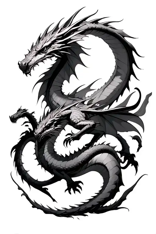 avatar the last airbender dragons flying around an arm tattoo design idea