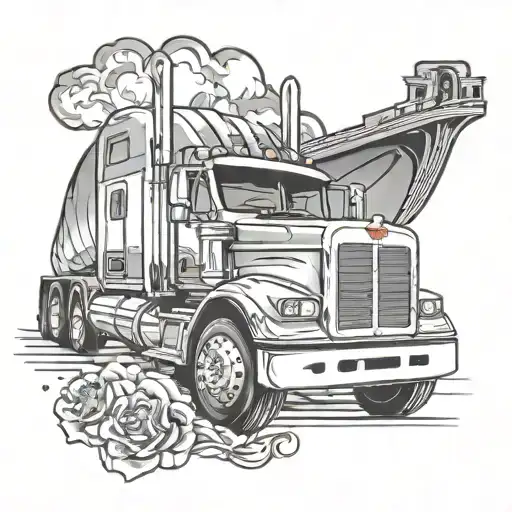 peterbilt tattoo design idea