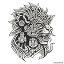 aztec jaguar warrior tattoo design idea