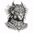 aztec jaguar warrior tattoo design idea