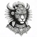 aztec jaguar warrior tattoo design idea