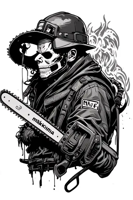 makima chainsaw man tattoo design idea
