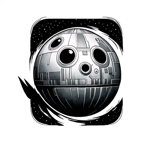 Death Star tattoo design idea
