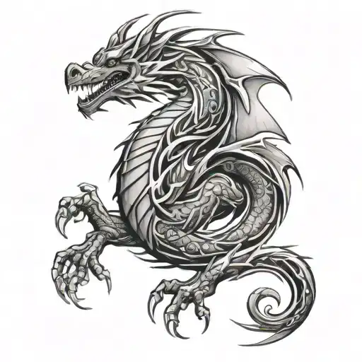 dragon tribal tattoo tattoo design idea