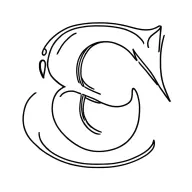 hook twined with letter C E tattoo design idea