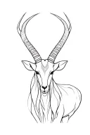 Arabian Oryx tattoo design idea