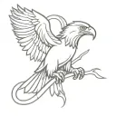 eagle holding snake tattoo design idea