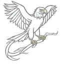 eagle holding snake tattoo design idea