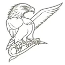 eagle holding snake tattoo design idea