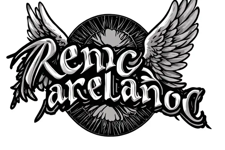"Rency arellano" angel wings tattoo design idea