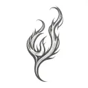Filler Flames tattoo design idea