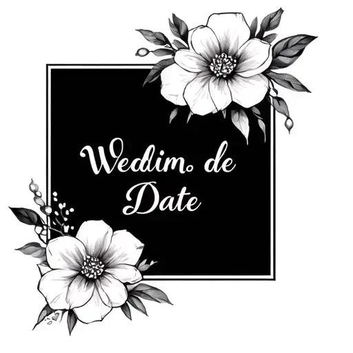 Wedding Date tattoo design idea