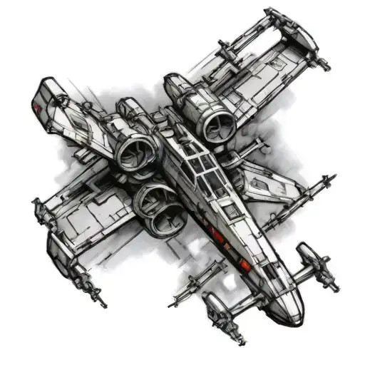 star wars x wing tattoo design idea