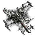 star wars x wing tattoo design idea
