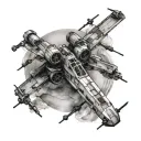 star wars x wing tattoo design idea