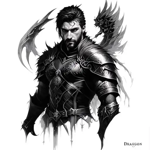 Hawke from Dragon Age art tattoo design idea