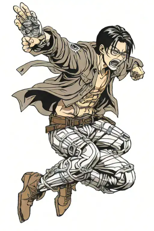 levi from attack on titan tattoo design idea